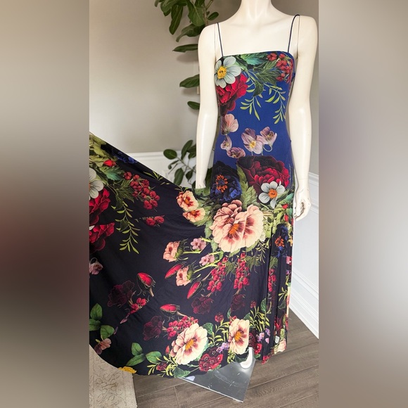 Alice + Olivia Augusta Floral Stretch Maxi Dress Strapless Gown Sz 0 NWT 895$ - Picture 16 of 16